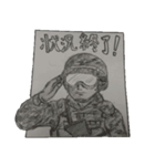 ミリタリー劇画スタンプ（個別スタンプ：34）