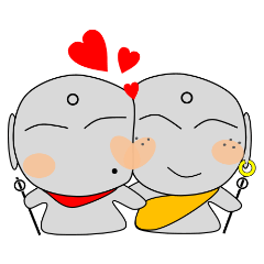 [LINEスタンプ] ほくろ地蔵 meets そばかす地蔵