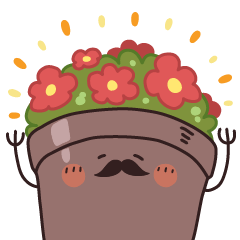 [LINEスタンプ] 植木鉢おじさま