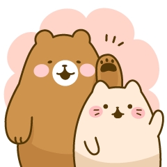 [LINEスタンプ] 敬語くまねこ