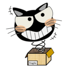 [LINEスタンプ] 黒猫ハッピー